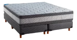 Sommier King Size Topacio Marfil Plus 200x200 28cm Gris/blanco