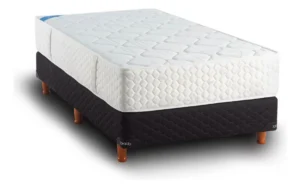 Sommier 1 1/2 Plaza Topacio Simetric 90x190 Resortes Mix Blanco