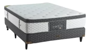 Sommier King Size Topacio Tahiti 180x200 Resortes Pocket Beige