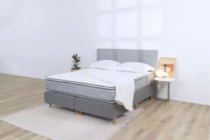 Colchón Y Sommier La Cardeuse Bonelltop Queen 160x200 Gris