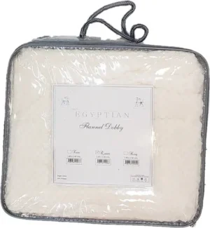 Frazada Manta Flannel Dobby Egyptian 2 Plazas Queen Size Flannel 380 G Otros