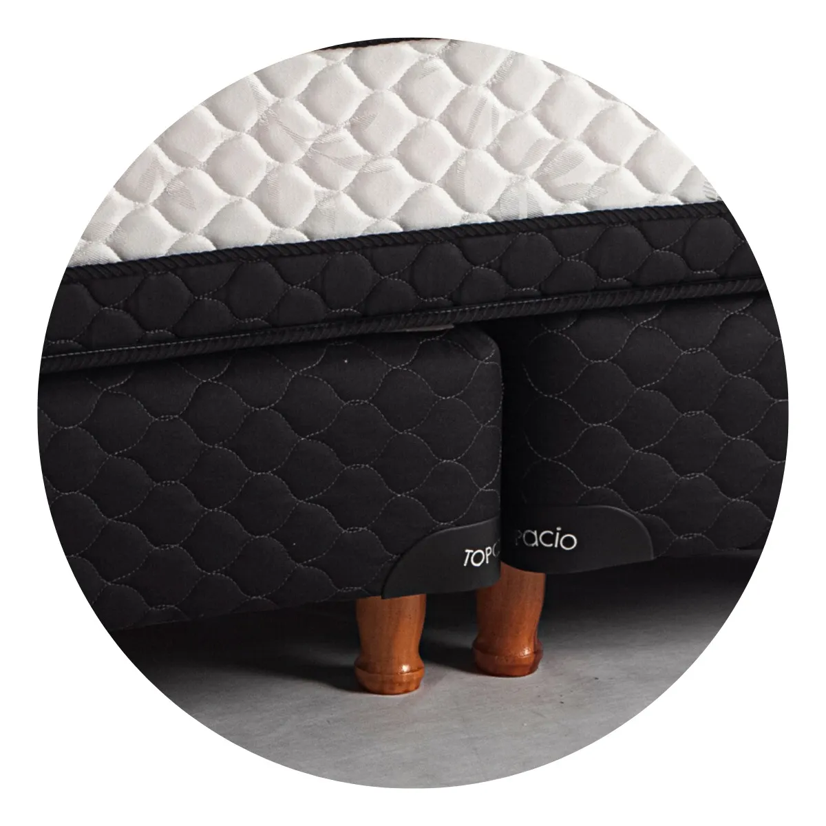 Sommier Queen Size Topacio Simetric Pillow 160x200 Resortes Blanco - Image 5