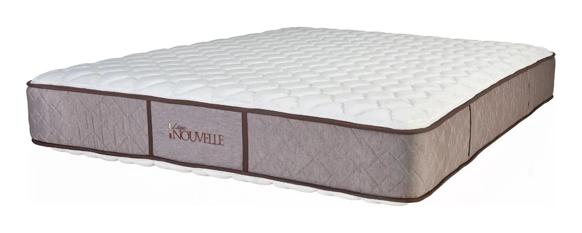 Colchon 2 Plazas La Cardeuse Nouvelle 140x200 Resortes Gris/blanco