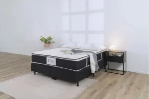 Sommier Queen Size La Cardeuse Lc 500 160x200 Resortes Gris