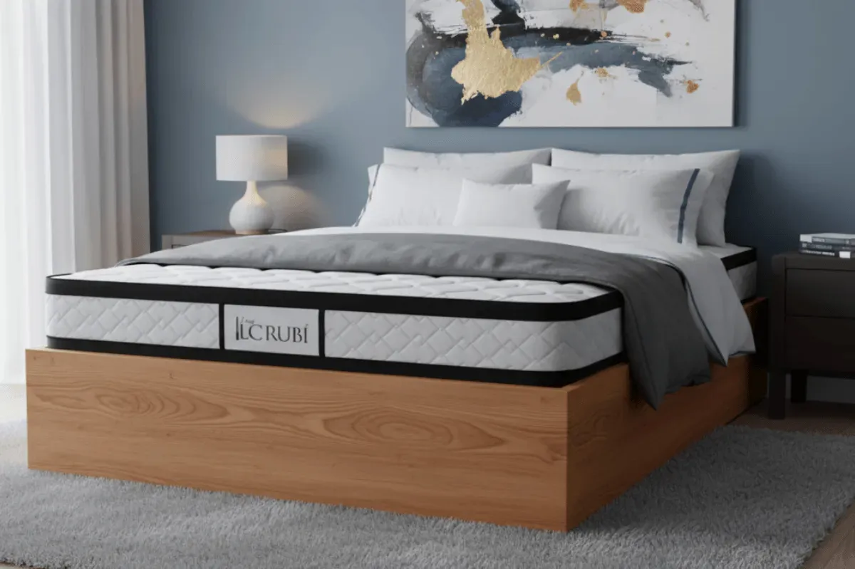 Sommier Y Colch¢n La Cardeuse Rub¡ 100 X 190 Blanco Y Negro - Image 6