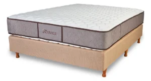 Sommier 1 1/2 Plazas La Cardeuse Nouvelle 120x200 Resortes Gris