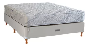 La Cardeuse Primor De Luxe Sommier Queen De 190cm Y 150cm Gris