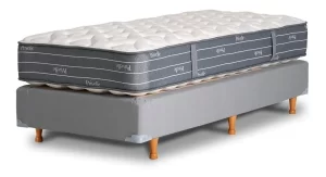 Sommier 1 1/2 Plazas La Cardeuse Privelle 100x200 Resortes Gris