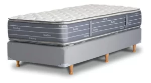 Sommier 2 Plazas La Cardeuse Bonelltop 130x190 Resortes Gris