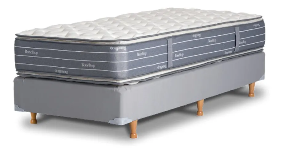 La Cardeuse Bonelltop - Gris - 1 1/2 Plaza - 190 Cm - 130 Cm