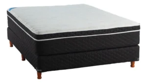 Sommier 1 1/2 Plazas Topacio Soften 100x190 Resortes Pocket Gris