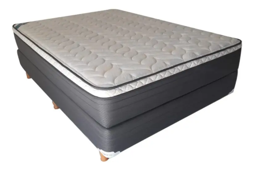 Sommier 2 Plazas Topacio Puissant 130x190 Resortes Mix Gris/blanco - Image 4