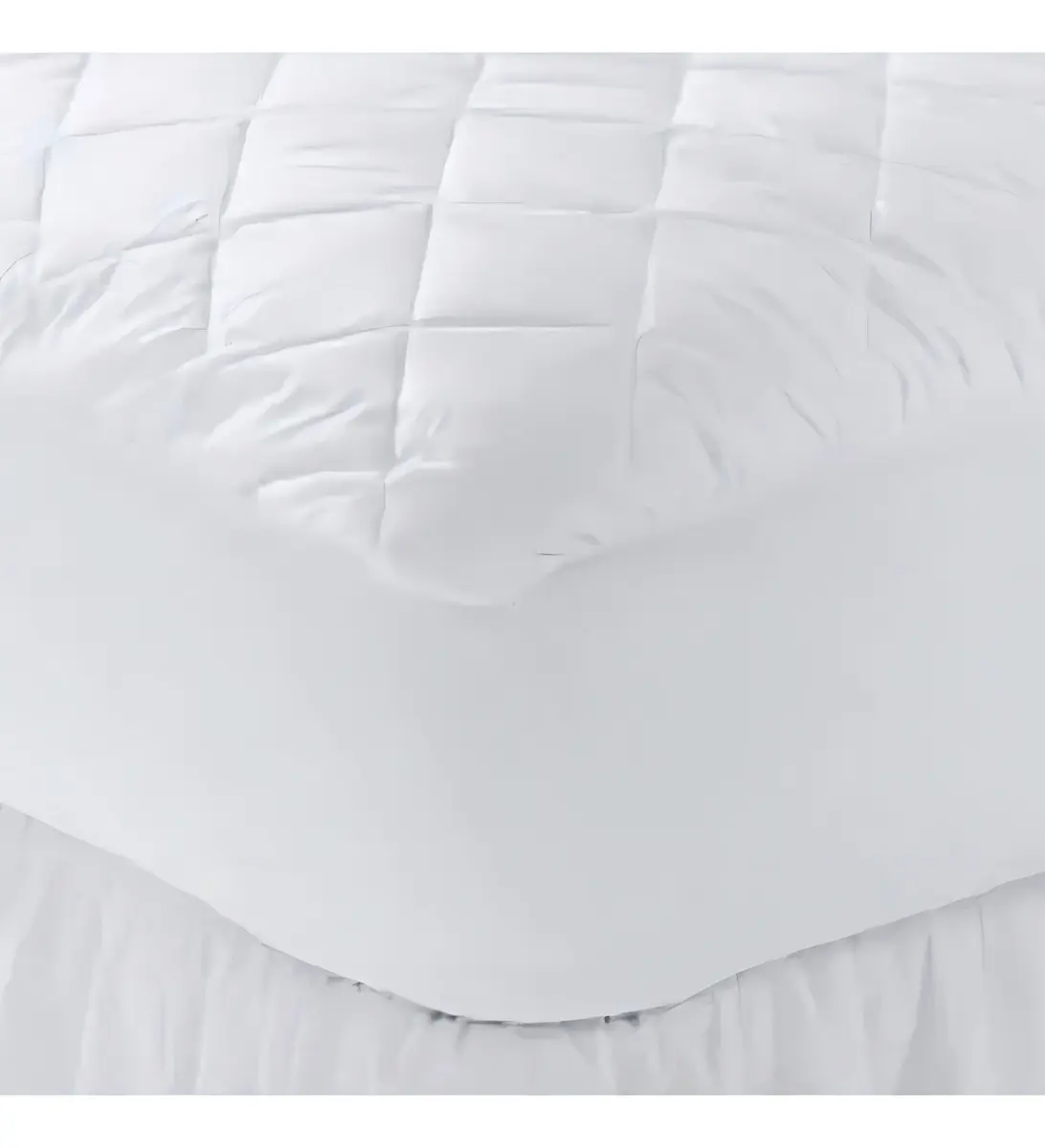 Cubrecolchon Protector Ajustable Fiberball King Size 200x200 Blanco Rayas King - Image 8