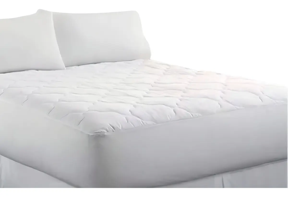Cubrecolchon Protector Ajustable Fiberball King Size 200x200 Blanco Rayas King - Image 7