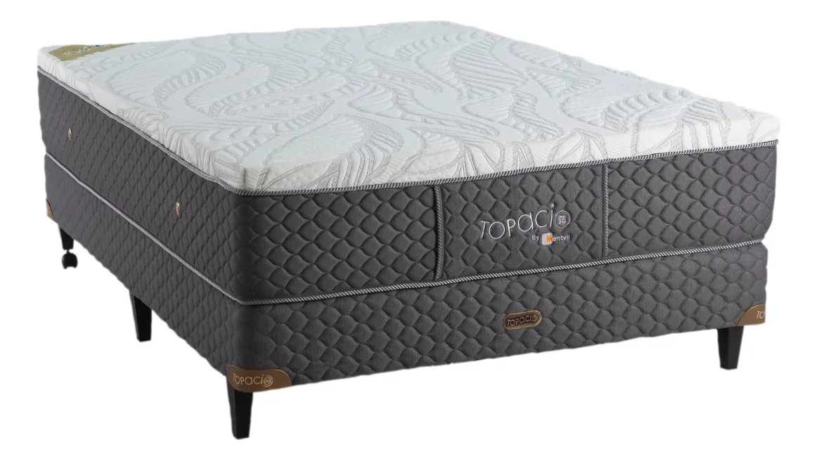 Sommier Queen Size Topacio Martinica 160x200 Espuma 50d Beige - Image 3